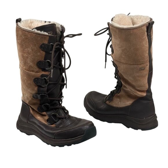 UGG Atlason Waterproof BOOTS Chestnut‎ Women's US 8 S/N 1018994 - Picture 1 of 16